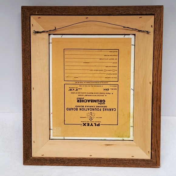 Artist signed framed still life oil painting of pink tulips in a vase - Picture 2 of 6